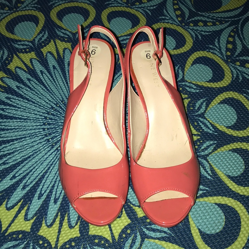 Nine West coral Sharina pumps
